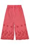 Embroidered Leg Pants 6-18 Months - Red - 2