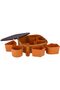 DC2887 Airtight Spice Box, 19 cm x 19 cm x 6.3 cm Size, Brown - 3