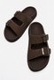 Women's Troklu Double Buckle Slippers Brown - 5