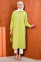 Green Striped Slit Long Tunic