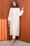 Ecru Buttoned Muslin Tunic - 4