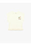 Crew Neck Print Detailed Sleeveless Cotton T-Shirt