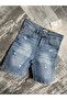 Boy's Denim Shorts with Lycra and Ripped Detail, Summer Jean Bermuda - 2