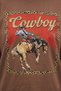 Women's Oversize T-Shirt Western Rush Printed Brown – Crew Neck, Comfortable Fit, 100% Cotton - 7