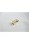 Kp388 Drop Stone Detail Gold Earrings ((Length 15mm) - 2
