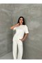Women's Shiny Stone Print Detailed Top and Bottom Stylish Set - 4