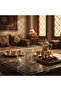 Silu Premium Glass Serving Bowl with UAE Falcon Emblem & Gold Rim – 20 cm - 2