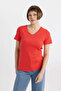 Women's Red T-Shirt - I1080Az/Rd93 - 4