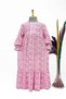 Girl's Hijab Dress - Cotton Viscose Zümra Model Full Length Pink - 2