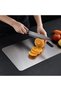 Cutting Board 28x39cm - Stainless Steel Chopping Board, Double sidded Steel Cutting Board Food Grade Anti-Skid Cutting Surface Easy to Clean Pack of 2 - Silver - 2