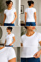 Kadın Elastan Siyah Kısa Kol Basic Body - 3