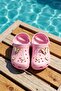 Children's Top Sticker Detail Sandals Slippers 200-3 Light Pink - 4