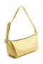 Women's Shiny Patent Leather Look Baguette Shoulder Bag with Zipper and Adjustable Strap, Mini Hand and Shoulder Bag with Gold Accessories - 3