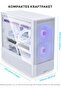 علبة كمبيوتر للألعاب Lian Li Lancool 207 Compact ATX RGB، مع ألواح شبكية محسنة لتدفق الهواء، مع مراوح ARGB مقاس 2×140 مم، و2×120 مم - 4