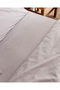 Tracey Single 100% Cotton Pleated Linen Look Washable Sheet Duvet Cover Set - Light Gray - 5