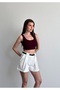 Belt Detailed Pleated Shorts - 2