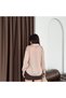 Stone Gold Button Detailed Pinstripe Satin Shirt - 4