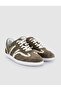 Volanar Genuine Leather Khaki Suede Lace Detailed Casual Sneaker Shoes - 2