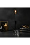 Modern Crystal & Black Metal Candle Holder Stand for Contemporary Table Decoration – 17 cm - 2