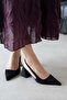 Luan Women's Suede Heeled Shoes Black - 2