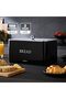 RetroWave 13L Bread Bin – Premium Carbon Steel Storage Box with Removable Lid Portable Design & Extended Freshness Technology (GCS63081UK-BK) - 2