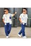 Male Child Muslin 3 Piece Style Bottom Top Suit 8090Pm