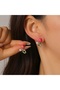 Crystal Stone Tulip and Pearl Combination Earrings - Stylish and Modern Design