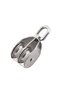 M25 1PC M20 M25 M32 M50 Lifting Swivel Pulley Block 304 Stainless Steel Double Pulley Heavy Duty Tra - 4