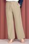 Elastic Waist Pocketed Tencel Trousers Green Olive - 2