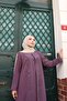 Plus Size Sarmaşik Stone-Embellished Mother Dress - 5