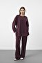 Burgundy Oversize Fit Tencel Textured Relax Fit Premium Suit