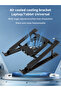 حامل تبريد للكمبيوتر المحمول، قاعدة يحافظ على البرودة قابلة للطي، حامل مشعاع كمبيوتر محمول محمول... - 8
