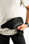 M 431 Faux Leather Waist / Bodybag Bag Black - 8