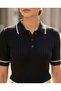 Summer Polo Neck Short Sleeve Women's Knitwear T-Shirt - 3