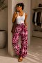 Patterned Wide-Leg Viscose Trousers Casual Stylish Women's Trousers My3535 - 3
