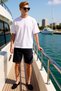 Men's Shorts Denim Regular Fit Straight Cut Normal Waist Wide Leg Short Straight Pattern Rigid Woven - 3
