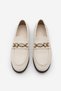 Women's Loafer Moccasin Buckle Stoned Classic Casual Shoes Savira Ecru - 5