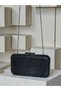 Black Stone Women's Evening Dress Bag with Black Stone Handle Detail for Wedding, Engagement, Graduation - 7