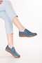 Genuine Leather Anatomical Sole Comfortable Daily Shoes Usl.2201 Blue