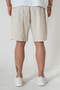 100% Cotton Natural Men's Shorts with Elastic Waistband - 4