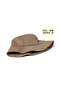 Flat Hat |   Light Brown Gabardine Bucket Fisherman Hat - Minimalist, Without Logo and Text - 3