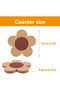 Silk Route - 12 Pcs Flower Cork Coaster for Drinks, Absorbent and Reusable Non-Slip Heat Resistant Coffee Coasters, 100% Natural Cork for Tabletop Protection Coasters, Kitchens, Work desks Coasters - 5