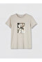 Original Oval Collar Printed Women's T-Shirt - 5