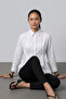 Ewena Regular and Slim Fit Short Sleeve Side Buttoned Mid-Length Women's Shirt & Blouse - White - 3