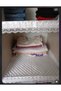 Shelf Depth 60 cm X 5 Mt Luxury Satin Quilted Shelf Cover with Free Installation - Drawer Cover - Wardrobe Cover - White & Cream - 8