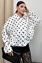 Women's Polka Dot Oversize Bomber Jacket |   New Season Seasonal Jacket - 3