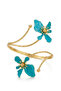 Mineli Floral Patterned Armcuff Gold Women's Pazu Bracelet - 2
