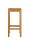 Scaun de bar 4 pcs Maro Lemn solid de tec - 4