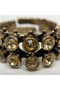 Bronze Vintage Women's Ring Authentic Copper Jewelry Yellow Zircon Inlaid Strip Model Adjustable - 2