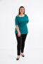 Women's Plus Size Shoulder Detailed Stoned Blouse - 8